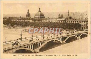 Postcard Old Lyon Wilson Bridge (C Torch Ing) and L'Hotel Dieu