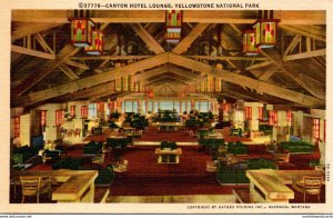 Yellowstone National Park Canyon Hotel Lounge Curteich