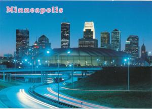 Night View of Metrodome - Minneapolis MN, Minnesota - Baseball and Football