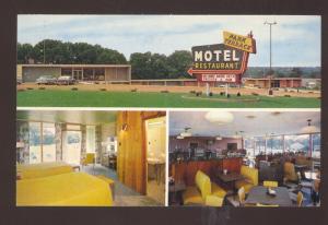 FULTON KENTUCKY PARK TERRACE MOTEL INTERIOR 1960's CARS ADVERTISING POSTCARD