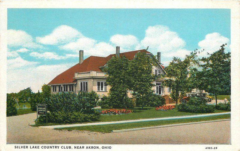 1942 near Akron Ohio Silver Lake Country Club Summit Club postcard 5865