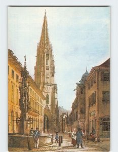 Postcard Georgsbrunnen mit Münster, Freiburg, Germany