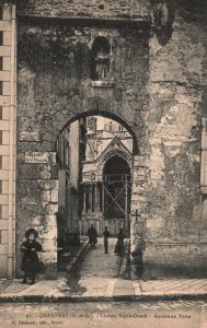 Vintage Postcard Chartres Cloitre Notre-Dame Ancienna Porte Chartres France