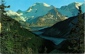 Mt Athabasca Jasper Park Alberta Canyon Sunwapta River Columbia Unp Postcard 