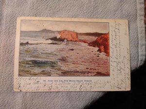 1908 Jump Off Joe, Nye Brook Beach, Oregon UDB Postcard