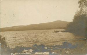 Allens Mills Maine Olearharper Pond 1918 RPPC real photo postcard 1096