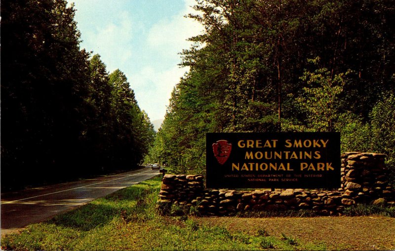 Tennessee Great Smoky Mountains Entrance Sign