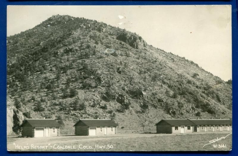 Coaldale Colorado co Helm's Resort real photo postcard RPPC