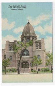 First Methodist Church Decatur Illinois postcard