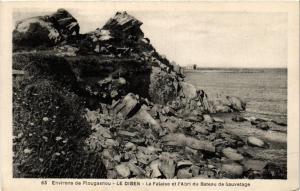 CPA Env. de PLOUGASNOU - Le DIBEN - La Falaise et l'Abri du Bateau (457438)