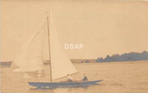 C35/ Transportation Real Photo RPPC Postcard c1900 Sailboat Yacht Sailing 9