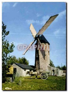 Postcard Ancient Landscapes Vendeens Moulins Vendee Sallertaine Near the Rair...