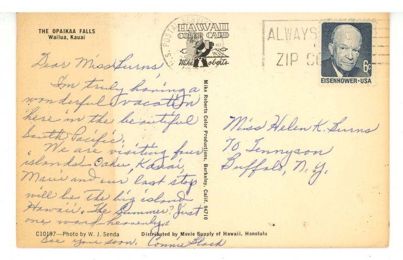 HI - Kauai, Wailua. Opaikaa Falls