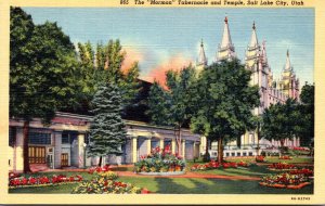 Utah Salt Lake City The Mormon Tabernacle and Temple Curteich