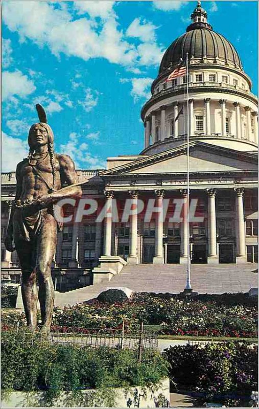 'Modern Postcard Chief Massasoit ant Utah State Capitol in Salt Lake City Uta...