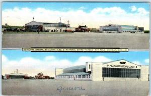 MERIDIAN, MS~KEY FIELD Airport  MISSISSIPPI NATIONAL GUARD Hangar 1949 Postcard