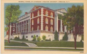 Maxwell School of Citizenship Syracuse University Syracuse NY New York pm 1947