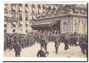 Paris Old Postcard Visit SML Alfonso XIII in Paris's Bois de Boulogne Station...