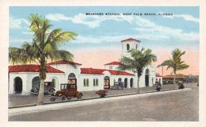 Seaboard Railroad Station Depot West Palm Beach Florida 1920s postcard