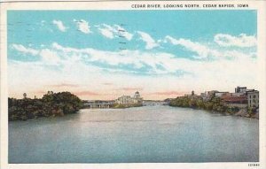 Iowa Cedar Rapids Cedar River Looking North