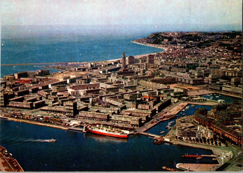 General View of Le Havre 1950s Postcard Seaport