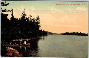 Postcard BOAT SCENE St. Andrews New Brunswick NB AK6504