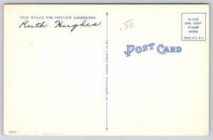 Berwick Pennsylvania~Powder Glen Falls~Waterfall~Bridge~Linen 1940s Postcard