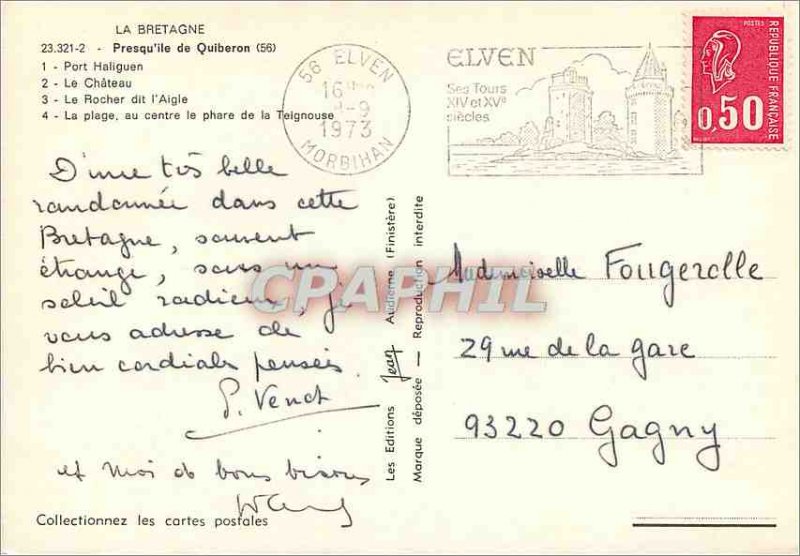 Modern Postcard Quiberon Brittany Port Haliguen Le Chateau Le Rocher told The...