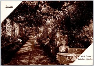 Ravello Hotel Caruso Belvedere Giardino Italy Garden Real Photo RPPC Postcard