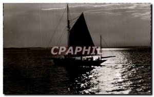 Old Postcard Nordseebad abendstimmaung fishing boat