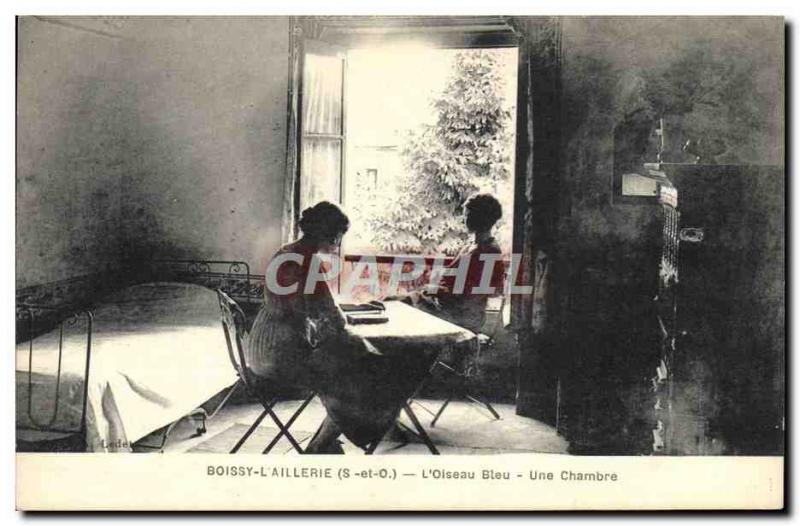 Old Postcard Children Boissy l & # 39Aillerie L & # 39oiseau A blue room