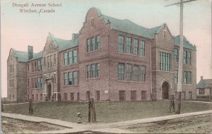 Dougall Avenue School Windsor Ontario ON Unused Marentette Postcard H40