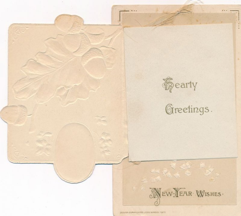 New Years Day Greetings and Wishes - Card on Postcard - John Winsch - DB