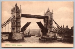 Tower Bridge London Postcard Lesco Series UNP Unused Antique DB Information