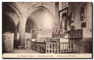 Postcard Old Piouha C N Kermaria in Isquit Interior of Ghapelle