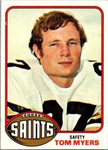 1976 Topps Football Card Tom Myers New Orleans sk4557