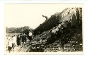 IA - Iowa City. Train Wreck on Rock Island Line, August 23, 1920    RPPC