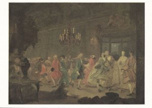 William Hogarth The Dance Painting Tate Gallery Postcard