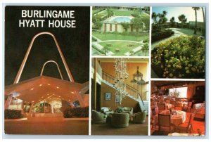 c1960 Burlingame Hyatt House Bayshore Multiview Burlingame California Postcard