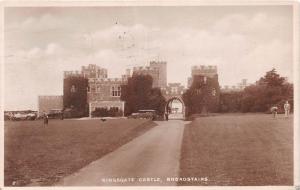 BROADSTAIRS KENT UK KINGSGATE CASTLE~OLD CARS~GOLFERS? PHOTO POSTCARD 1931 PSTMK