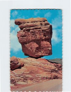 Postcard Balanced Rock Garden of the Gods Pikes Peak Region Colorado USA