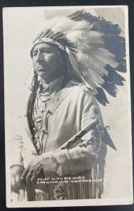 Mint Real Picture Postcard Native American Indian Chief Max Big Man Montana