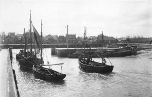 BR11938 Grandcamp les Bains Barques de peche fishing boat france  real photo