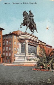 Livorno Monumento a Vittorio Emanuele Italy Writing on back 