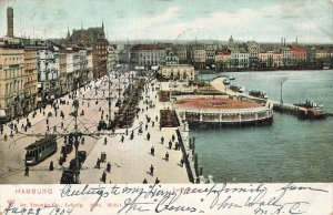 HAMBURG GERMANY~JUNGFERNSTIEG-PROMENADE~ 1904 DR TRENKLER POSTCARD