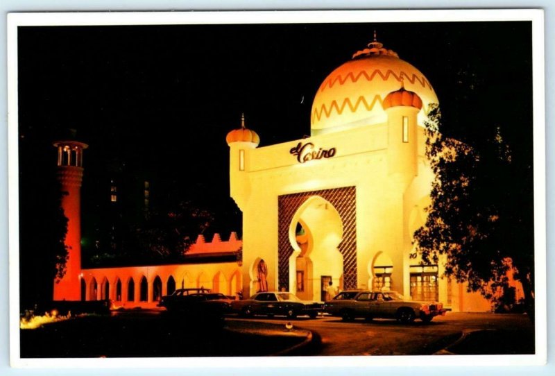 FREEPORT, BAHAMAS ~ Night View EL CASINO ca 1970s  Postcard