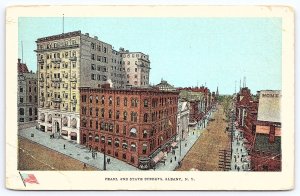 Pearl And State Streets Albany New York Historical Building Landmarks Postcard