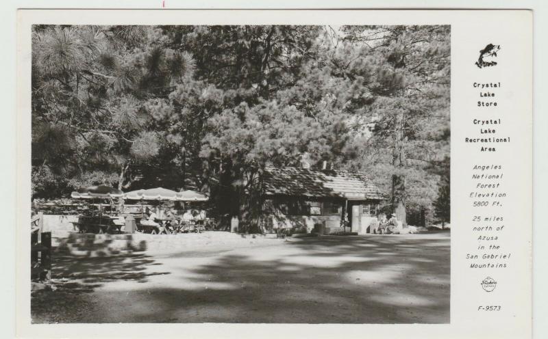 CA Angeles National Forest, CRYSTAL LAKE STORE RPPC Postcard  