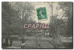 Old Postcard Paris Wood Boilogne Racing Club