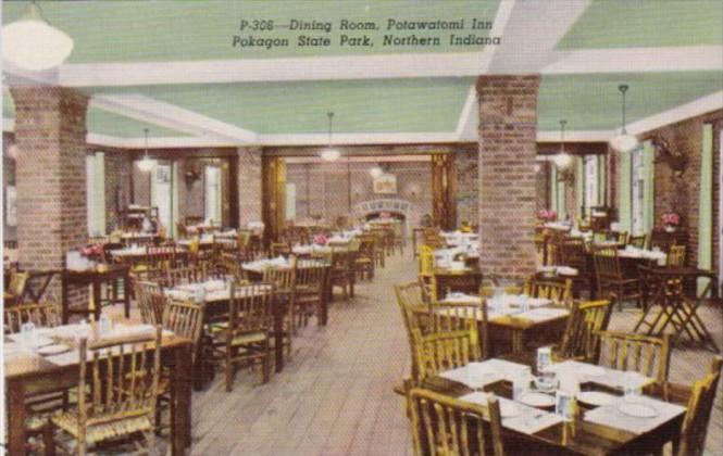 Indiana Pokagon State Park The Dining Room Potawatomi Inn Curteich